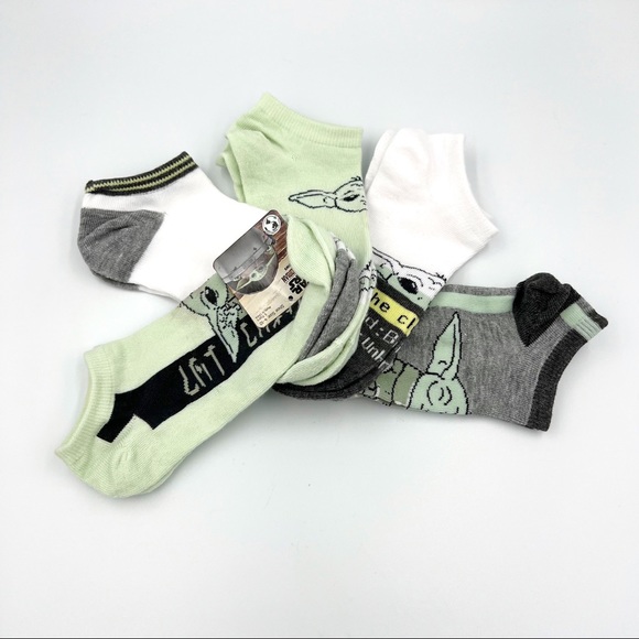 Disney Accessories - New Women’s Disney Star Wars The Mandalorian Baby Yoda Grogu No-Shows Socks 4-10